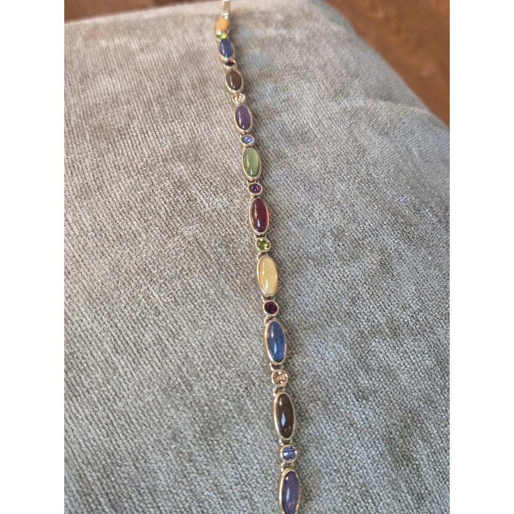 Liz Claiborne Goldtone Vintage Rhinestone Stone Tennis Bracelet - Picture 7 of 9